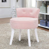 Velvet Pink Dressing Table Stool Makeup Chair Soft Padded Cushion Piano Seat NEW