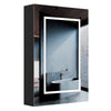 LED Bathroom Mirror Cabinet w/ Shelf Wall Mounted Illuminate Touch Switch Black