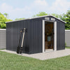 6x 8ft Shed Galvanized Metal Storage Garden Shed Tools Bicycle Store Anthracite