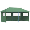 Foldable Party Tent - with 3 Sidewalls Green N2W7