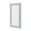 Rectangle Silver Mirrors Shiny Crystal Diamond Big Wall Mirror Living Room Decor