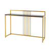 Modern 122cm Console Table Faux Marble Top Entryway Table Narrow Sofa Side Table