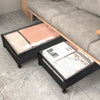 2PCS Wheeled Underbed Storage Boxes w/ Lids Under Sofa Bedding Clothes Organiser