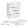 Baby Changing Unit with 4 Drawers Nursery Changing Table Chest of Drawers