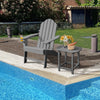 Adirondack Chair with Cup Holder Outdoor Patio Weather Resistant Lounge Chair