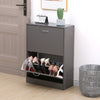 SHOE CABINET 2 DRAWER STORAGE CUPBOARD RACK SHELF FOOTWEAR ORGANISER SHOE STAND
