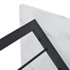 Dining Table 140 x 80 cm Rectangle Marble Effects Kitchen Table with Metal legs