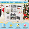 Toddler Wooden Toy Set Kitchen Accessory Playset w/ Ice Maker-White