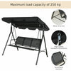 Garden Swing Chair 3 Seater Hammock Patio Outdoor Sun Shade W/ Adjustable Canopy