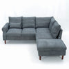 L-Shaped Corner Sofa, Sectional Couch with Built-in USB Port Chaise