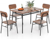 Dining Table Set Rectangular 4 Chairs Industrial Kitchen Furniture Storage Units