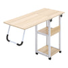 Mobile Sofa Bed Side Table 3 Tier Storage Shelf Folding Overbed Tray Laptop Desk