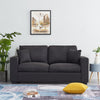 Luxury 2, 3 Seater Linen Fabric Couch Sofa Armchair with 2 Pillows Living Room