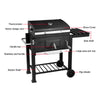 XL Smoker Barbecue Outdoor Charcoal Portable Grill Garden BBQ Wheels Side Shelf