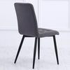 Dining Chairs Set of 4 Velvet Fabric Padded Seat Metal Legs Backrest Home Office