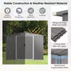 8’ x 6’ Outdoor Storage Shed Galvanized Steel Tool Shed