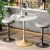 FATIVO 100cm Tall Marble Tulip Dining Table Round Bar Coffee Table Casual Studio
