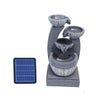 Solar Garden Water Feature Fountain with LED Light Outdoor Cascading Bowls ECO