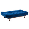 3 Seater Navy Blue Velvet Sofa Bed - Mondaine
