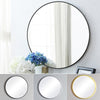Round Wall Mounted Mirror Circle Frame Bathroom Bedroom Makeup Dressing Mirror