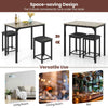 3Pcs Pub Counter-Height Dining Table Set Modern Furniture Set Coffee