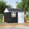 Heavy Duty 10x 8FT Metal Shed Steel Apex Roof Garden Storage Tool Bike Organizer