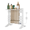 Electric Heated Towel Rail Bathroom Warmer Timer Ladder Radiator Storage Shelf