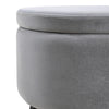 Storage Ottoman Toy Box Chair Seat Foot Stool Footrest Round Pouffe Coffee Table