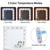 White Modern Dressing Table with LED Lights Mirror Vanity Make up Desk Stool Set