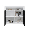 Modern 2 Door Sideboard Cupboard Buffet Cabinet 4 Shelves Storage with LED Light