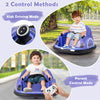 Electric Ride on Bumper Car 12V Electric 360° Spin Car Purple
