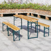 Folding Wooden Beer Table and Bench Set Garden Outdoor Bistro Bench Desk Chairs