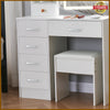 Dressing Table With LED Light Bar Mirror Drawers Stool Vanity Set Bedroom Makeup