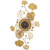 Large Wall Clock Silent Elegant Decorative Floral Gold Flower Leaf Clock 83cm