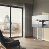 Elegant White TV Floor Stand Flat Panel Screen Adjustable TV Mount Bracket Displ
