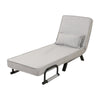 Sofa Bed Versatile Convert Single 4-in-1 6-Position 85° Sleeper Recliner L-Grey