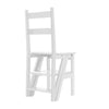 Folding Library Ladder Chair Wood Step Stool Decor Shelf For Home Kitchen Closet