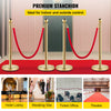 4PCS Barrier Posts Crowd Control Stanchion 2 Velvet Ropes Bank Queue