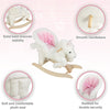 Children Plush Rocking Horse w/ Moving Sounds Riding Toy Kids Ride Seat Rocker