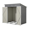 Garden Shed Pent Roof 4X6FT Metal Free Foundation Base Storage House Grey
