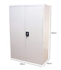 Metal Storage Cabinet Office Filing Cabinet 2 Door Lockable Garage Tools 3-Shelf