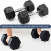 2*10kg Rubber Hex Dumbbells Set Pair Ergo Hand Weights Encased Hexagonal Gym
