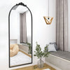 Arched Mirror Home Garden Decor Gold/Black Metal Distressed Hanging Wall Mounted
