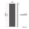 Vertical Radiator 1800 Black Flat Panel Central Heating Tall Upright Modern Rads