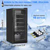 18 Bottle Wine Fridge Cooler , 5-18 C Touch Control, LED, Only 42dB,Black