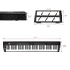 Glarry 88 Keys Electric Keyboard with Stand Bag Semi-weighted Home Digital Piano