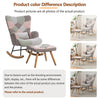 Rocking Chair with Footstool Fabric Velvet Relax Chair Lounge Recliner Armchair