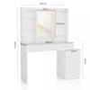 Dressing Table With 6 Drawers LED Mirror Set Makeup Desk Vanity Table Bedroom