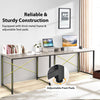 L-Shaped Corner Computer Desk Reversible Study Writing Desk 2-Person Workstation