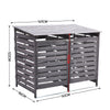 Large Outdoor Wheelie Bin Storage Double Shed Wooden Dustbin Rubbish Screen Grey
